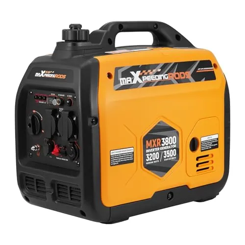 maXpeedingrods 3500W Generador Electrico Gasolina, Silencioso y Ligero