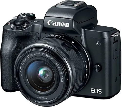 Canon EOS M50 + EF-M 15-45mm f/3.5-6.3 IS STM Kit Juego de cámara SLR 24,1 MP CMOS 6000 x 4000 Pixeles Negro - Cámara digital (24,1 MP, 6000 x 4000 Pixeles, CMOS, 4K Ultra HD, Pantalla táctil, Negro)