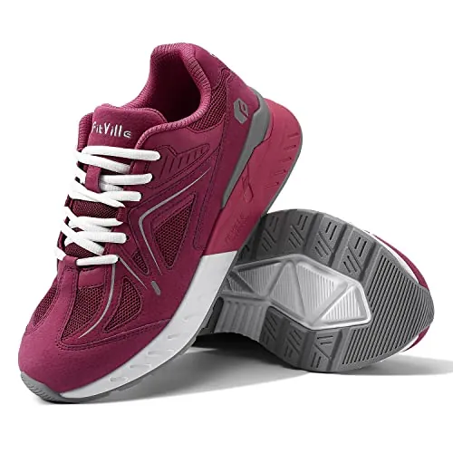 FitVille Zapatillas Casual para Mujer Extra Anchas Zapatillas Running Mujeres para Pies Planos Calzado Ancho Especial Adecuado Aliviar Dolor 37 EU Ancho