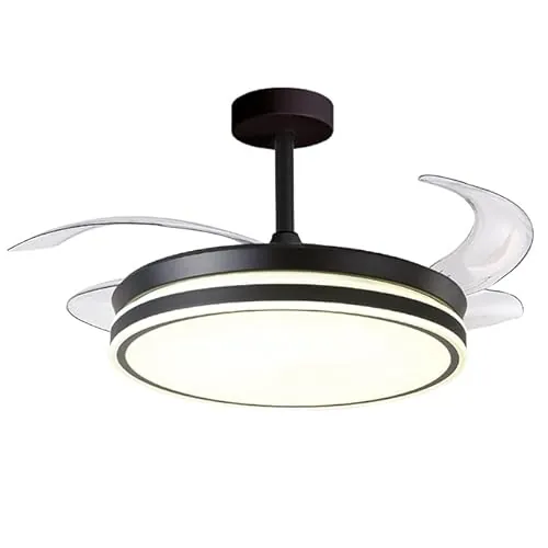 BEL AIR HOME Ventilador de Techo con Aspas Retráctiles, Negro