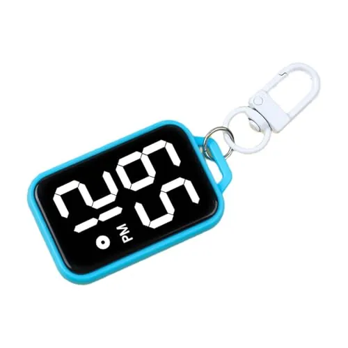 ZwaitL Llavero de Reloj de Bolsillo Digital de Bolsillo para niños Mochilas Reloj electrónico de Accesorios de visualización de Reloj Llavero Digital en Miniatura