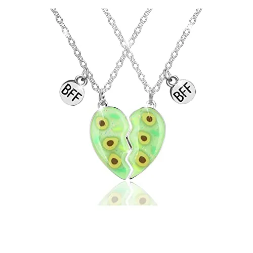Pwsap Lindo BFF Collares Magnéticos, Palta Best Friends Collares, Collar de la Amistad para 2, Joyería de Amistad San Valentín para Niñas Madre Amigos Hermanas Sobrinas Mujeres