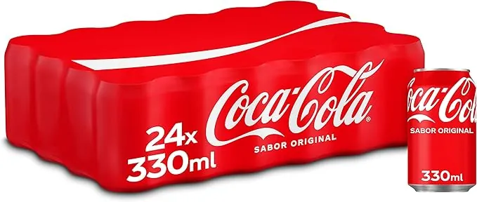 Coca-Cola Sabor Original, Refresco de Cola - Pack de 24 Latas 330 ml