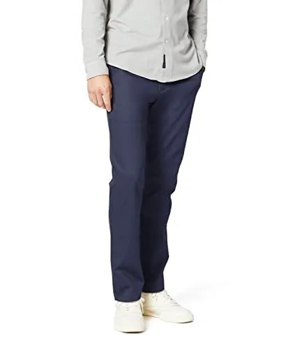 Dockers Signature Khaki Slim Fit Pants, Chino para Hombre, Azul (Navy), 33W / 34L