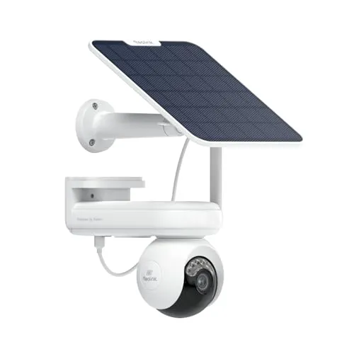 Reolink Altas PT Ultra, 4K Camara Vigilancia Exterior Solar, Batería Recargable de 20000 mAh, Visión Nocturna ColorX, Vigilancia de 360° con Seguimiento Automático, 8MP PT Cámara con Wi-Fi 6