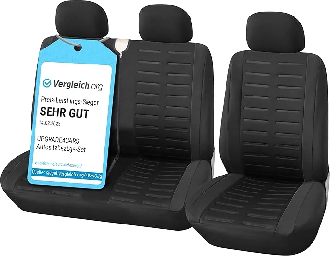 Upgrade4cars Fundas Asientos Furgoneta Universal para Delantero | Funda para Asiento Camion | Accesorios Interior Universal