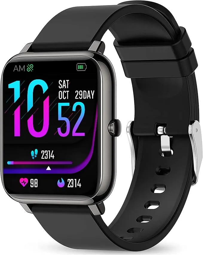 Popglory Smartwatch Recibir Whatsapp y Notificación Llamadas, Reloj Inteligente Mujer Presión Arterial Oxígeno Sanguíneo Ritmo Cardíaco, Pulsera Actividad Hombre Mujer para Android iOS