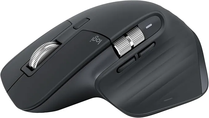 Logitech MX Master 3S, ratón inalámbrico de Alto Rendimiento con Desplazamiento ultrarrápido, Ergo, 8000 dpi, Seguimiento sobre Cristal, clics discretos, Bluetooth, Windows, Linux y Chrome - Grafito