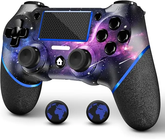 AceGamer Controlador Inalámbrico Para Ps4, Controlador De Juego Compatible Con Ps4/Pro/Slim/Pc, Con Turbobotón/Botón Trasero/Doble Vibración/Sensor De Giroscopio De 6 Ejes/Panel Táctil