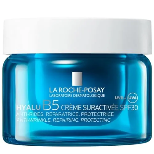 La Roche-Posay Hyalu B5 Suractivated SPF30, Crema Facial Reafirmante y Rellenadora, Protección Anti-UV, Enriquecida con Ácido Hialurónico y Vitamina B5, Todo Tipo de Piel, 50 ml.