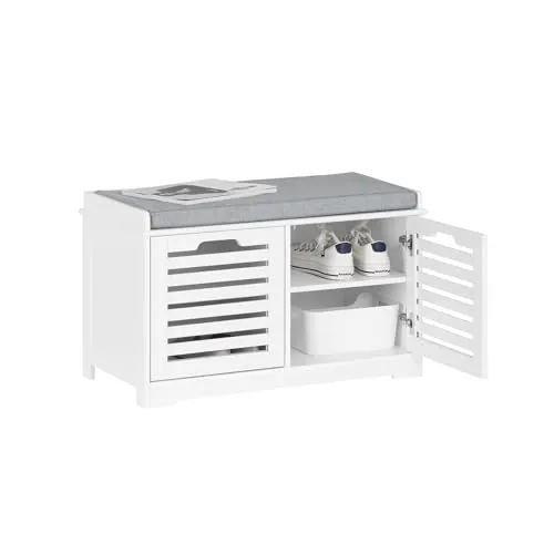 SoBuy Banco Zapatero con 2 Puertas 71x35x43cm para recibidor