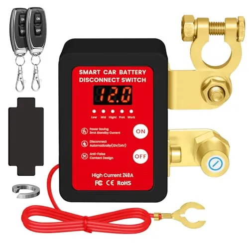 Desconectador de Bateria Coche, 12V 240A Corta Corriente Bateria Coche