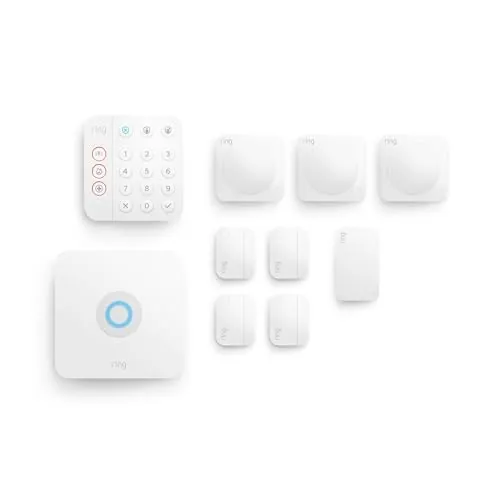 Kit de Ring Alarm - L | Sistema de seguridad para el hogar con alarma y vigilancia asistida opcional - Sin compromisos a largo plazo | Compatible con Alexa | 30 días gratis de Ring Home