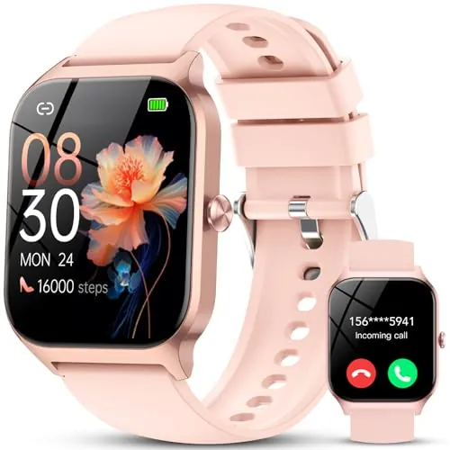Reloj Inteligente Mujer Hombre,1.85" HD Smartwatch Mujer con Llamadas y Voz de Al,WhatsApp Notificaciones, Smart Watch con Podómetro/Pulsómetro/Monitor de Sueño,120+ Modos Deportivos,IP68 Impermeable