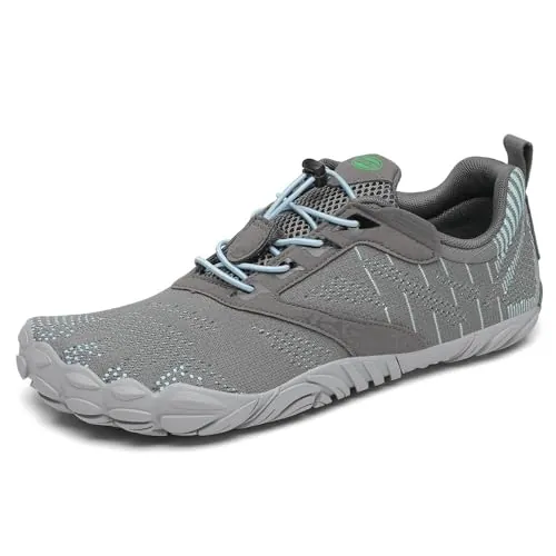 SAGUARO Zapatillas Barefoot Hombre Mujer Zapatillas Minimalistas Zapatos Barefoot Calzado Minimalistas Zapatillas de Trail Running Barefoot Shoes para Zero Drop Suela Gris Francés,Gr.37