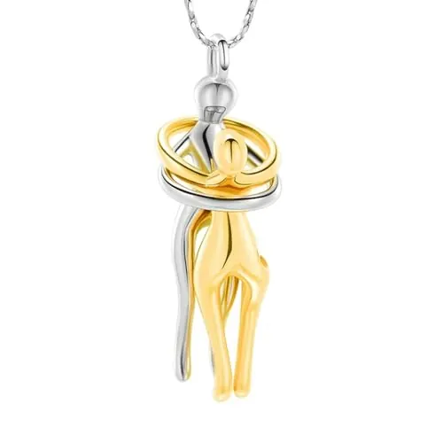 DOTUIARG Collar con colgante de cremación de acero inoxidable, urna conmemorativa de amor, regalo para cenizas