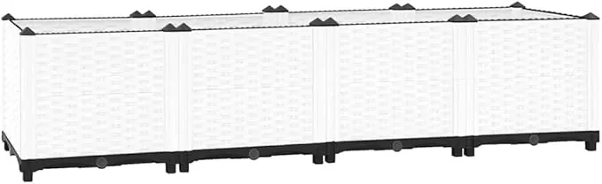 vidaXL Arriate Polipropileno 160x40x38 cm, Jardinera, macetero, bancal Elevado, Maceta, arriate Elevado, Soporte para macetas, Soporte para Plantas