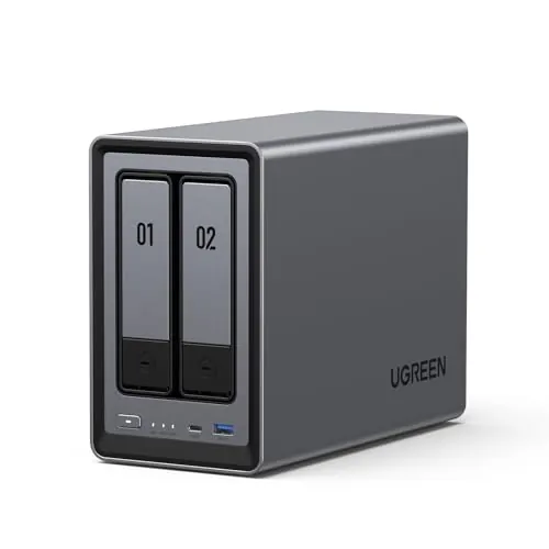UGREEN NASync DXP2800, NAS de Escritorio de 2 bahías Servidor NAS, 8GB DDR5