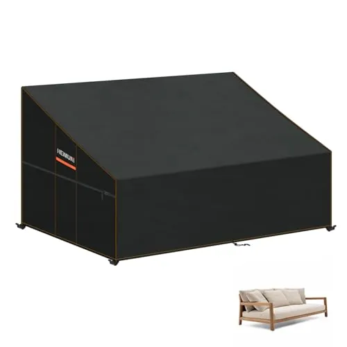 HEIMUNI Funda Sofa Exterior Impermeable, Fundas para Sofa 2 Plazas | Funda Protectora para Sofa de Jardín Tela Oxford 420D Fundas Muebles Jardin Exterior Impermeable Anti-UV 178x99x80/40cm