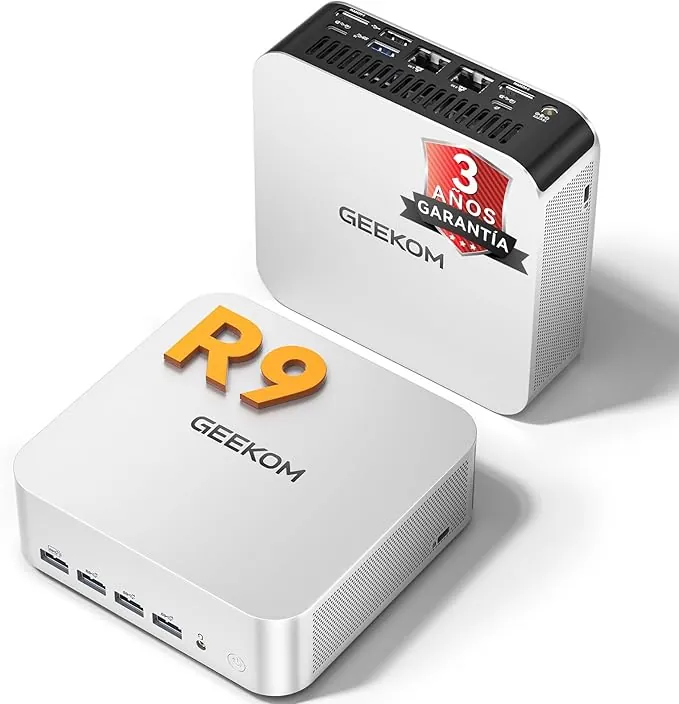 GEEKOM A7 MAX Mini PC AI (Edición 2026) con AMD Ryzen 9 7940HS, 16GB DDR5 (no LPDDR) y 1TB SSD (ampliable), Mini Ordenador para Creación, Gráficos Radeon 780M|4 Modos|Soporte Premium|USB4|8K|Lector SD