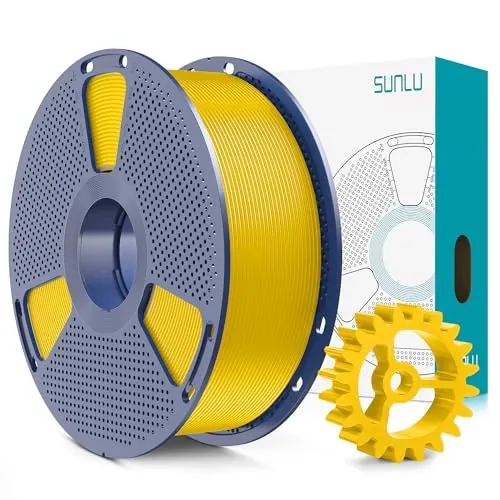 SUNLU PLA+2.0 Filamento 1,75mm, Filamento PLA Plus 2.0, 1KG Amarillo Intenso