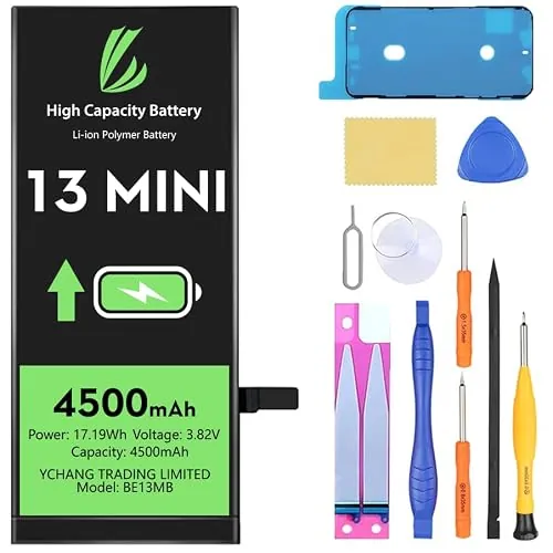 LL TRADER Batería para iPhone 13 Mini 4500mAh y Kit de Reparación