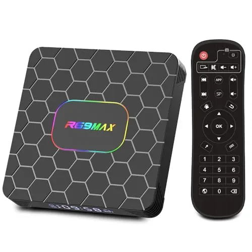 Android 14.0 TV Box, Box TV 4GB RAM 32GB ROM RK3528 Quad-Core Cortex-A53 8K Decoder, Soporte 2.4G/5.0GHz Dual Wi-Fi 6 BT 5.0, USB 3.0/2.0, HDMI 2.0 Smart TV Box