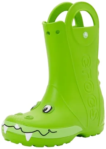 Crocs Handle It Rain Boot K - Unisex Kids, Botas de lluvia Unisex niños, Crocs Verde, 29/30 EU