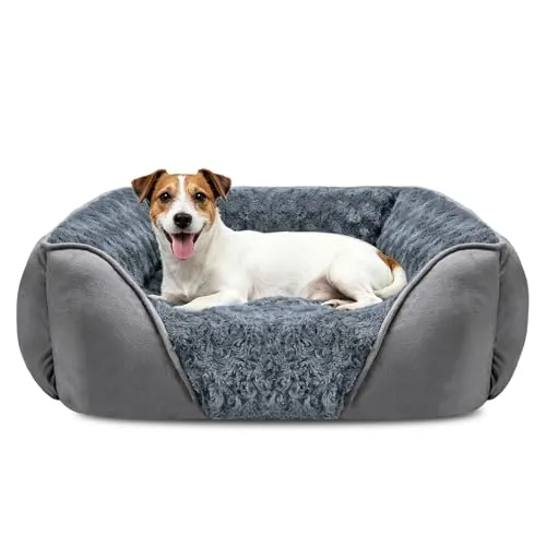 JOEJOY Cama Perro Mediana, Cama para Perros Lavable, 63x53x20cm