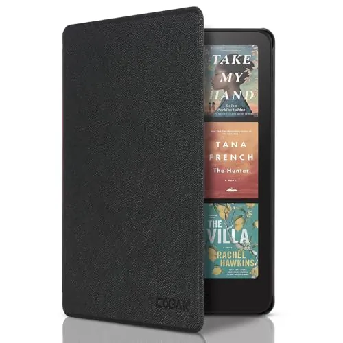 CoBak Funda Kindle Paperwhite 12.ª Gen. y Colorsoft SE 7", Negro | Para lectores electrónicos de 7". Funda inteligente con activación y reposo automáticos y protección fiable.