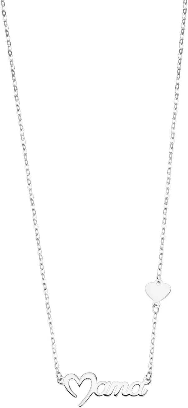 LOTUS SILVER Collar Mujer Plata de Ley 925 - Colgante de Mamá - Acabado Refinado LP3405-1/1 - Collares Mujer - Regalo de Cumpleaños, Aniversario, San Valentín, Madre y más