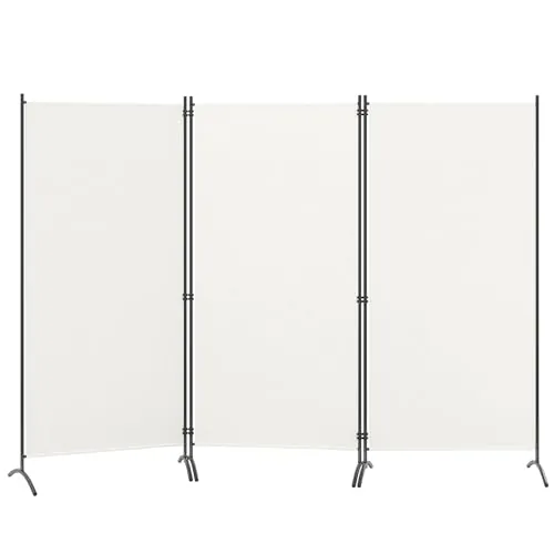 GIANTEX Biombo Separador de Ambiente Plegable 3 Paneles (Blanco, 260x183cm)