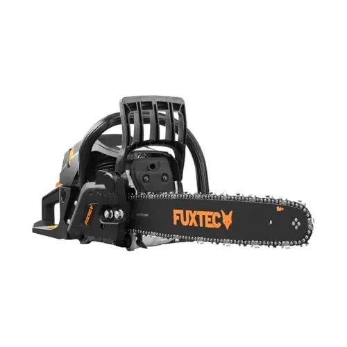 FUXTEC Motosierra Gasolina FX-KS255 - con espada de 18'', longitud de corte 46 cm- 54cc- Easy-Start - incl. Protección de la espada y bolsa de transporte