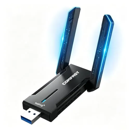 COMFAST AX5400 Adaptador WiFi USB para PC, USB WiFi 6E Tri-Banda 6G/5G/2,4G