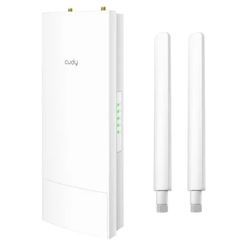 Cudy AC1200 Exterior WiFi 5: punto de acceso WiFi para exte, AP1200 Outdoor | IP65, punto de acceso resistente a la intemperie, WiFi 5, 867 + 300 Mbps, 558 pies cuadrados, más de 30 clientes