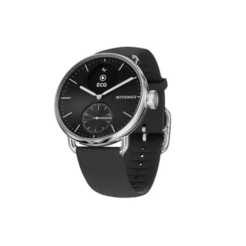 Withings ScanWatch 2, Reloj Inteligente de Salud cardíaca para Hombre y Mujer: ECG, SpO2, Control de la Temperatura, del sueño, la Salud respiratoria y el Ciclo, autonomía de 35 días, iOS y Android