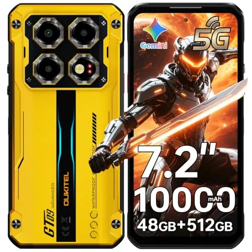 OUKITEL WP60 Movil Irrompible 5G - 7.2" HD+ 120Hz Móvil Resistente