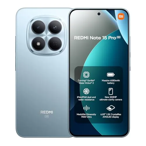 Redmi Note 15 Pro 5G 8+256 Glacier Blue (No Power Adapter Included)