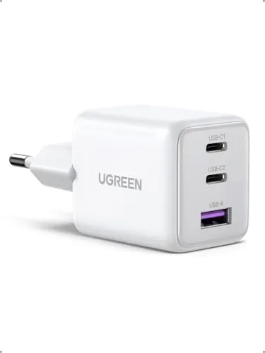 UGREEN Zapix Cargador USB C 30W Enchufe iPhone Carga Rapida GAN (Bianco)