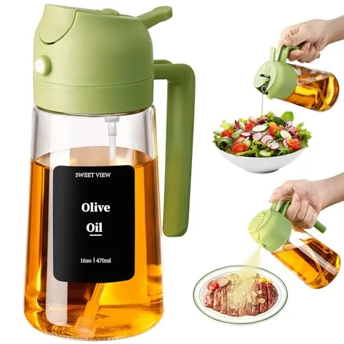 SWEET VIEW 470ml 2 en 1 Dispensador de Aceite y Pulverizador de Aceite