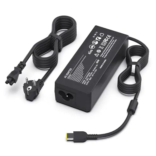 Shefor Cargador 65W 20V Adaptador Portatil Compatible con ThinkPad T430 T440 T450 T460 T470 X240 X250 X270 V110 V130 E540 E550 E570 G50 Z50 G70 Ideapad Flex 2 3 ADLX65NLC2A ADLX65NCC3A Alimentación