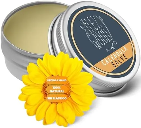 Vegan Caléndula Salve - bálsamo vegano completamente natural, alivia las erupciones cutáneas, picazón, piel seca, eczema, manos agrietadas - 100 ml