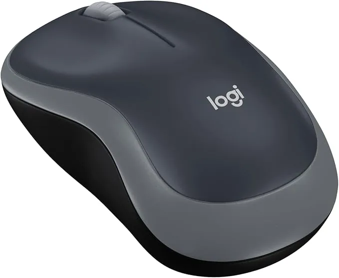 Logitech M185 Ratón Inalámbrico, 2,4 GHz con Mini Receptor USB, Batería 12 Meses, Seguimiento Óptico 1000 dpi, Ambidiestro, PC/Mac/Portátil - Gris