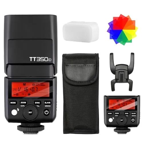 Godox TT350C Inalambrico Camara Flash para Canon 2.4G Wireless X System 1/8000s TTL HSS Mini Portátil Speedlite 2500mAh Battery 0.1~2.2s Recycle Time Adecuado 5D Mark Ill 80D 7D 760D