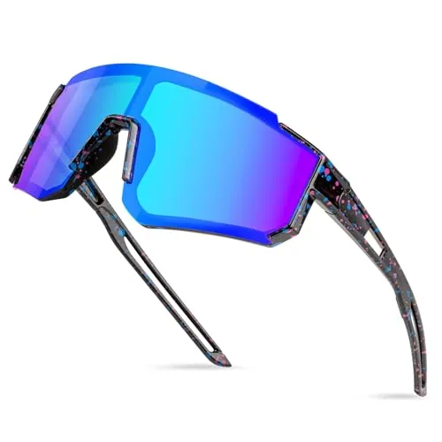Gafas Ciclismo para Niños,Gafas de Bicicleta para Niños,Sol Niño Niñas Gafas de Sol Deportivas,Gafas de Sol Polarizadas Protección UV 400 para Niños y Niñas para Deportes Al Aire Libre,Ciclismo,Tenis