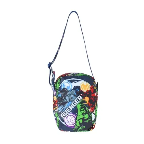 Marvel Avengers Bolso para Niños, Diseño Thor Iron Man y Hulk Bolso Ajustable, Regalo para Niños