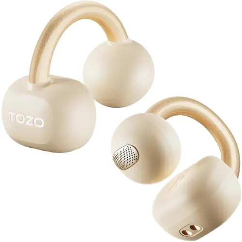 TOZO Openearring Auriculares Inalámbricos Bluetooth, Clip Ligero y Estable