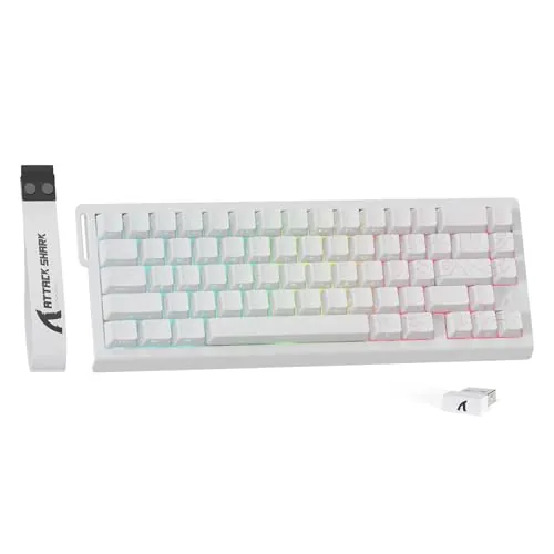 MAMBASNAKE X Attack Shark X68PRO HE Teclado Inalámbrico-Contornos Blancos