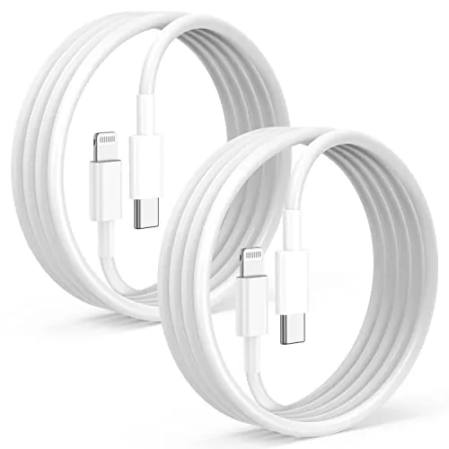 Paquete de 2 Cables USB C a Lightning 2m para iPhone[Certificado Apple MFi]