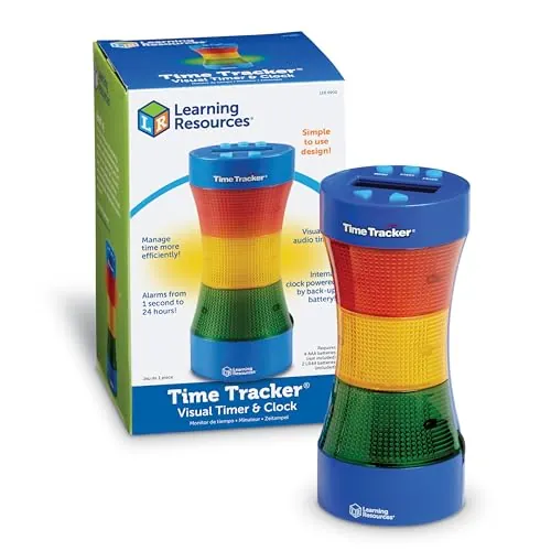 Learning Resources Temporizador Visual Infantil – Time Tracker 2.0 con Luces y Sonidos – Gestión de Rutinas y Tareas – 3+ Años – para Aula y Hogar
